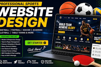 create basketball website, football soccer academic website