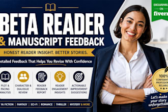 review your novel and provide detailed reader feedback report