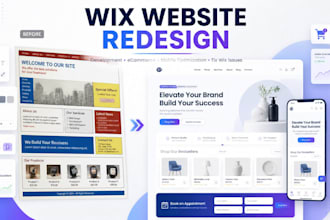 redesign wix website wix website development wix ecommerce fix wix issues