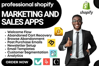 setup shopify marketing and sales apps  activecampaign convertkit mailchimp drip