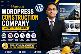 develop construction company website using wordpress
