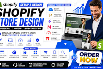 setup shopify store design shopify dawn prestige impulse motion turbo