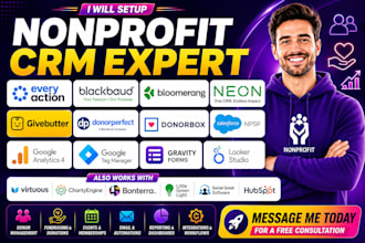 nonprofit everyaction neon crm givebutter blackbaud bloomerang ga4 gravityform
