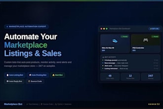 build facebook marketplace bot, auto listing bot, craigslist bot, mecari bot