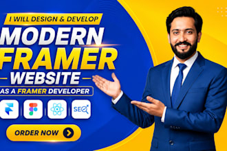 design and develop a modern framer website as a framer developer