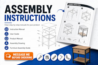 design assembly instructions, instruction manual and user guide