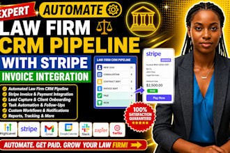 automate law firm CRM pipeline with stripe invoice integration