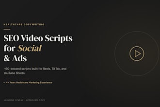 write SEO video scripts for your healthcare practice