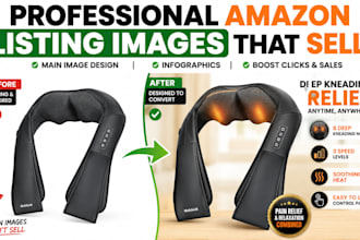 design professional amazon listing images, main image and infographics