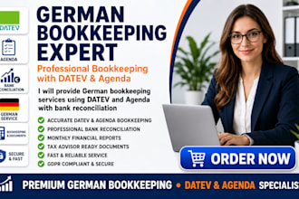 provide german bookkeeping services using datev and agenda, bank reconciliation