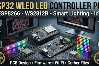 develop esp32, esp8266, wled and ws2812b led controller pcb