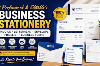 design editable invoice templates envelope letterhead pricelist business forms
