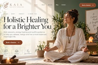design wix spiritual healing website hoslistic reiki counselling therapy website