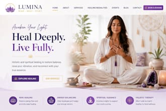 build wix metaphysical spiritual website hoslistic reiki healing therapy website