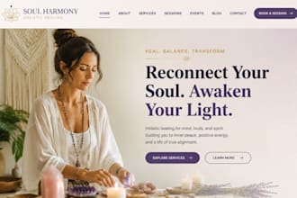 build wix metaphysical spiritual website hoslistic reiki healing therapy website
