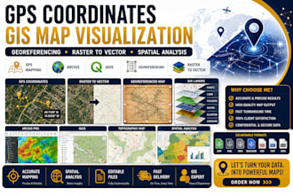 coordinates gps data to map visualization georeferencing map raster vector gis