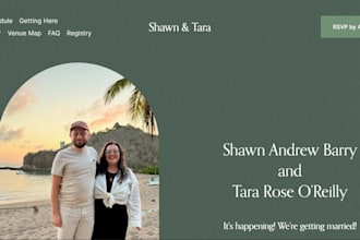 design or update your wedding website in squarespace