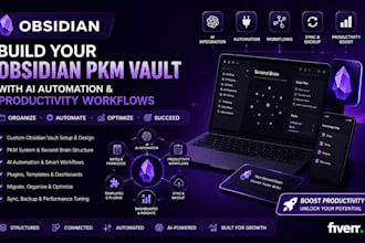 build your obsidian pkm vault with ai automation and productivity workflows