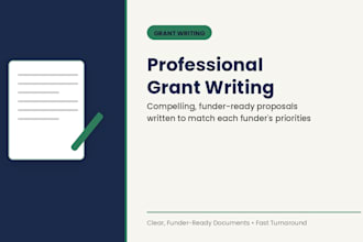 write professional grant proposals