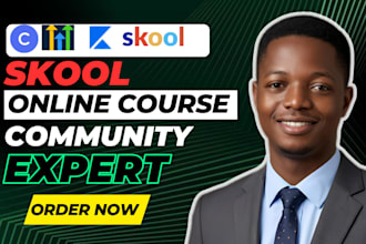 set up your skool community online course and community management