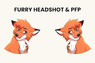 draw furry headshot furry commission furry oc avatar fursona profile picture