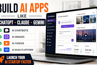 build ai saas app like chatgpt, claude, or gemini with video, image generation