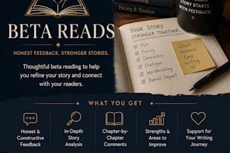 beta read your book and make an avaliation on it