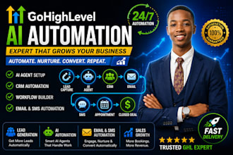 gohighlevel ai automation, ghl workflows, ai agent, CRM and email automation