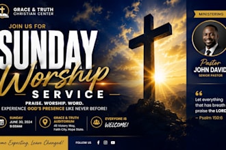 create premium church flyer, banner, and invitation design