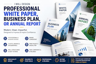 design minimalist german annual report white paper business plan company profile