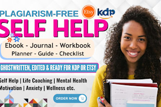 create a self help journal, wellness workbook and guided planner