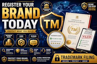 register your brand name, logo, or slogan with the official trademark office