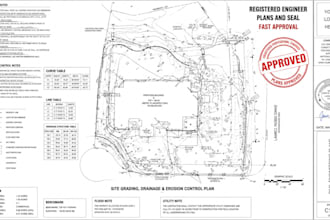 civil engineering plans stormwater drainage swppp site grading plan as usa pe