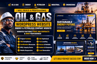 build oil and gas wordpress website, energy petroleum company website