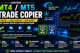 build mt4 mt5 trade copier, tradingview strategy, trading copier, signal