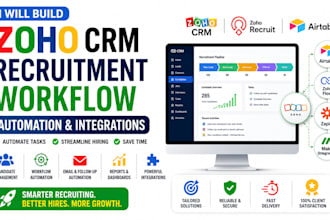 build zoho CRM recruitment workflow automation and integrations