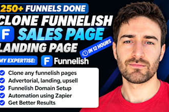 clone,replicate advertorial funnelish product page and checkout page in 12 hours