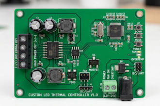 design custom led lighting pcb with temperature and fan control