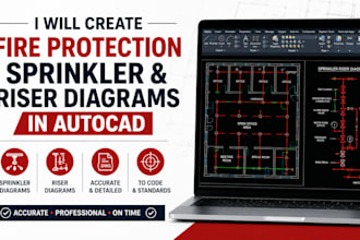 create fire protection drawing and riser diagram using autocad
