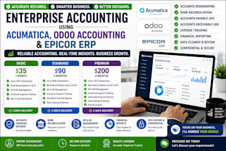 handle enterprise accounting using acumatica, odoo accounting and epicor erp