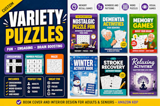 create kdp puzzle books, sudoku, word search and books