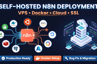 install, deploy and fix self hosted n8n on vps, docker, SSL or cloud servers