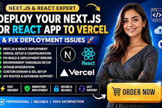 deploy your next js or react app to vercel and fix deployment issues