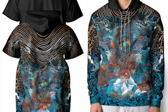 do custom t shirt design, graphic t shirt, streetwear design
