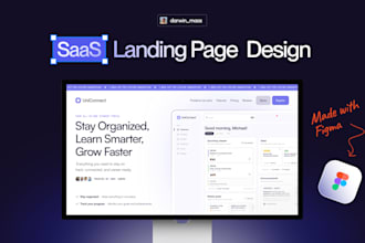 design your saas landing page using figma