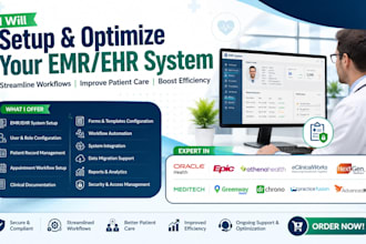 setup emr oracle health epic systems athenahealth eclinicalworks nextgen meditec