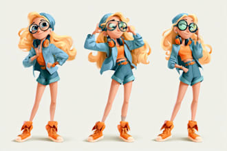 do custom cartoon illustration or character