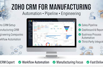 setup customize automate zoho CRM for manufacturing and engineering firms