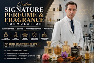 create custom signature perfume, cologne, and fragrance formulations