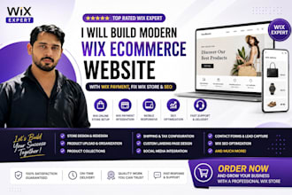 build modern wix ecommerce website, wix payment, fix wix online store and seo